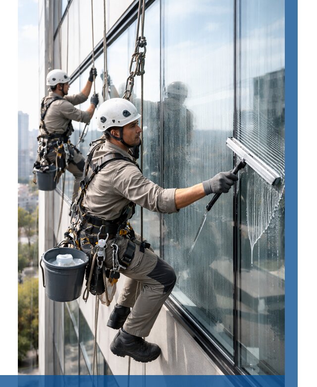 Мойка окон альпинистами в Балахне от 4702 р. | ВЫСОТНИК-Блх