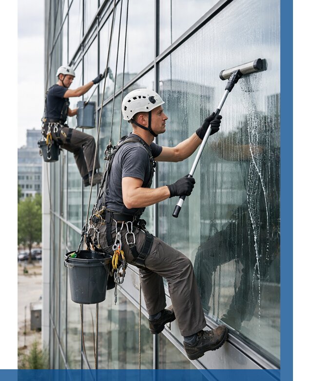 Мойка витражей альпинистами в Балахне от 731 р. под ключ|ВЫСОТНИК-Блх