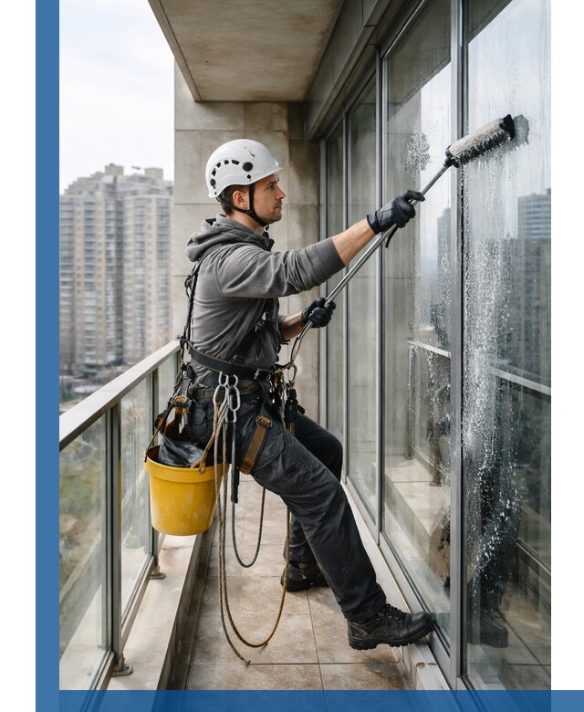 Профессиональная мойка балконного остекления в Балахне