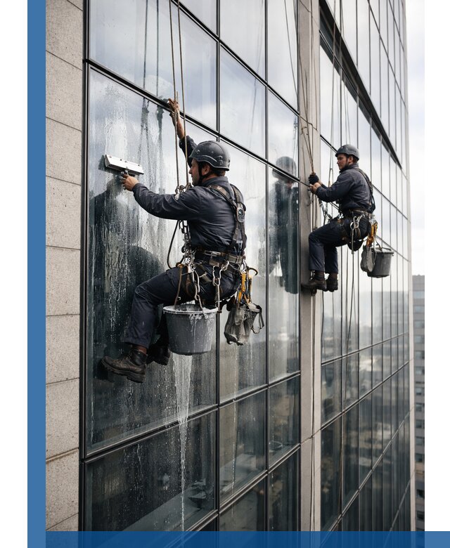 Профессиональная мойка стеклянных фасадов зданий в Балахне