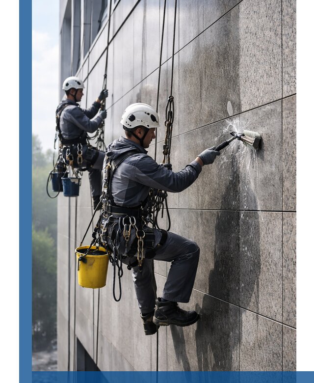 Профессиональная мойка фасада из керамогранита в Балахне