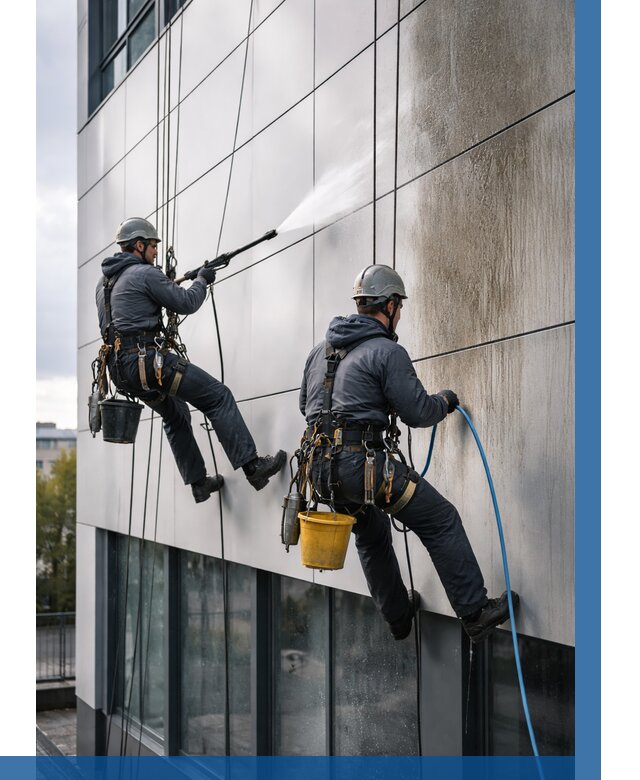 Мойка фасада из композита в Балахне по цене от 313 р. | ВЫСОТНИК-Блх