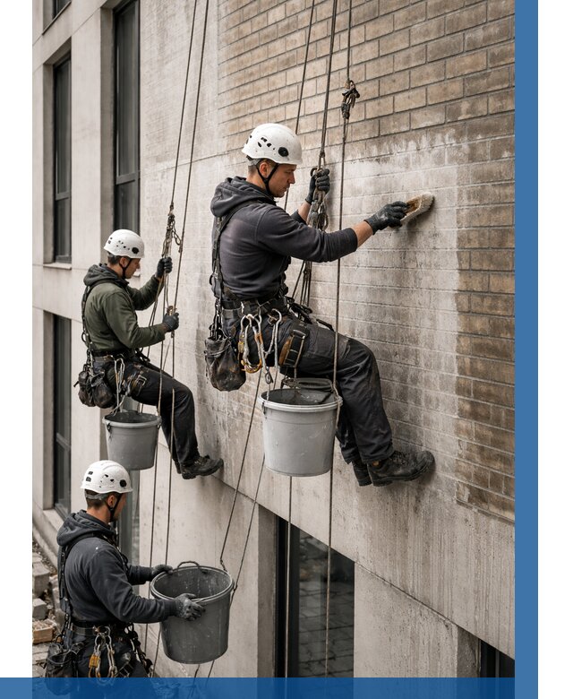 Удаление высолов с фасада в Балахне от 261 р. | ВЫСОТНИК-Блх