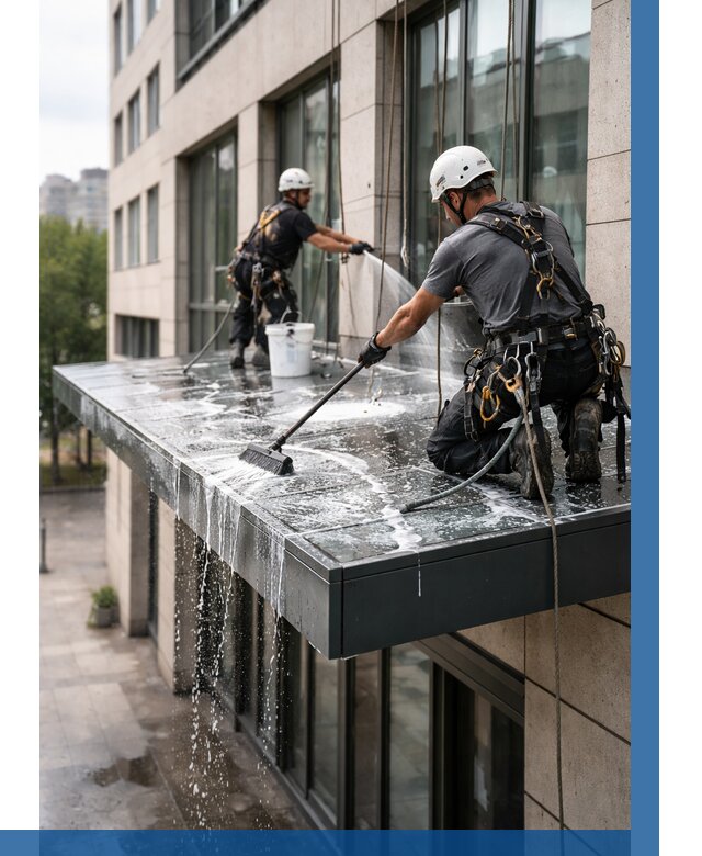 Мойка козырьков и навесов в Балахне от 3657 р. | ВЫСОТНИК-Блх