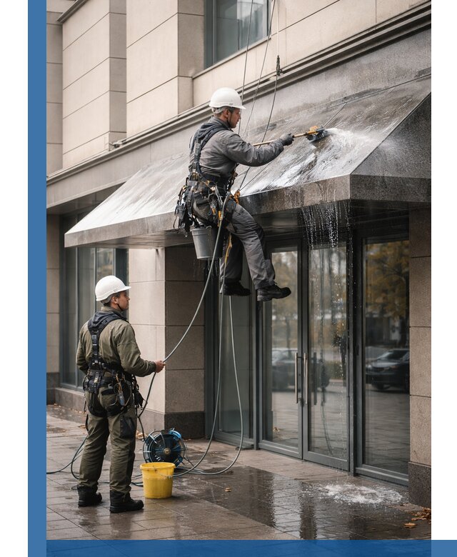 Профессиональная мойка козырьков и навесов в Балахне