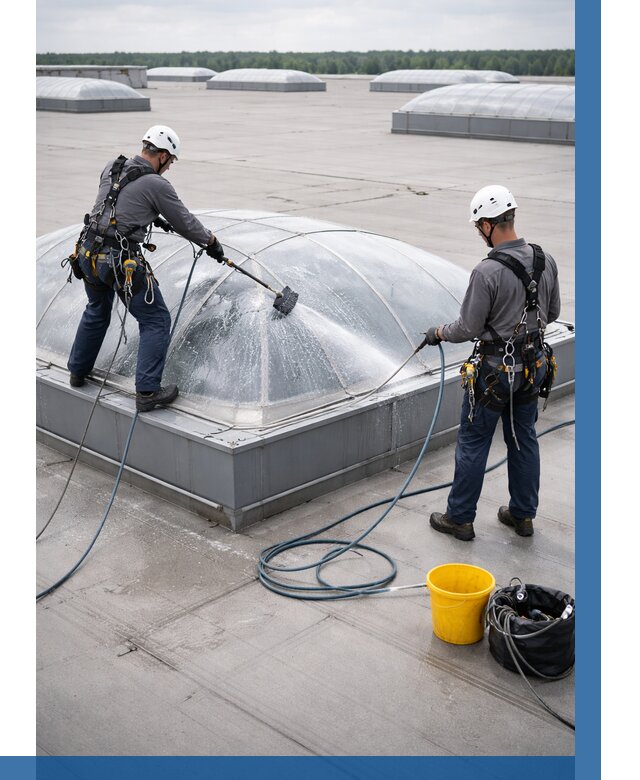 Мойка зенитных фонарей в Балахне, заказать от 4702 р. | ВЫСОТНИК-Блх