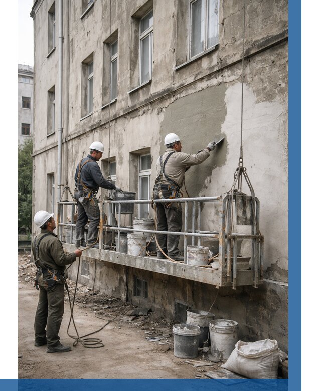 Капитальный ремонт фасада в Балахне от 4388 р. | ВЫСОТНИК-Блх