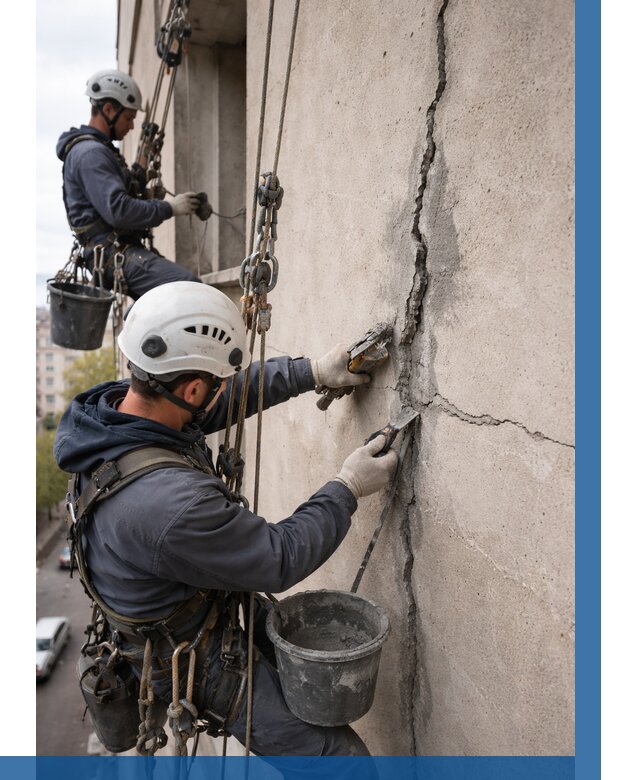 Заделка трещин на фасаде в Балахне от 940 р. | ВЫСОТНИК-Блх