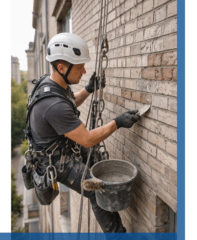 Ремонт кирпичной кладки фасада в Балахне от 1881 р. | ВЫСОТНИК-Блх