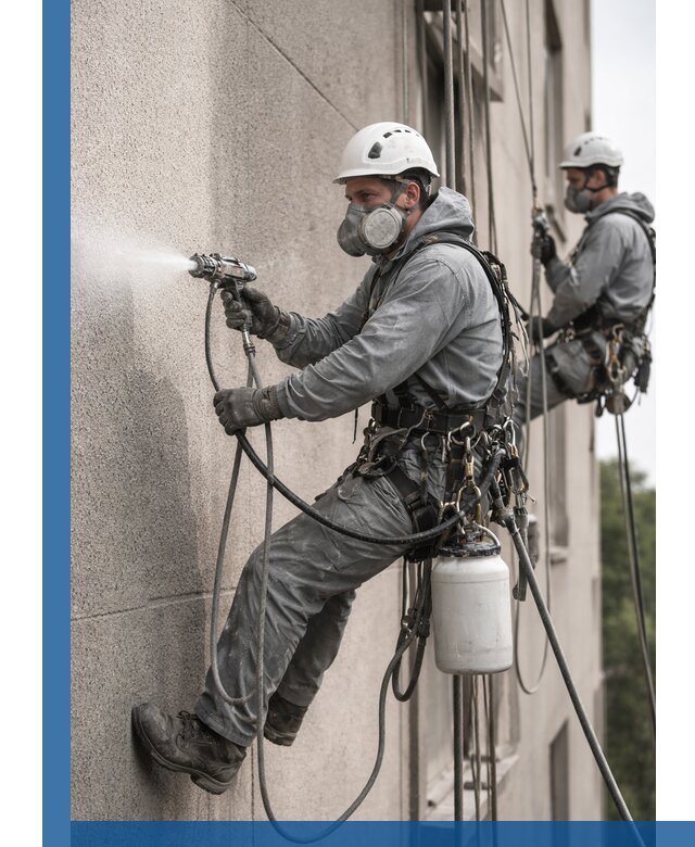 Безвоздушная покраска фасадов зданий в Балахне профессионально