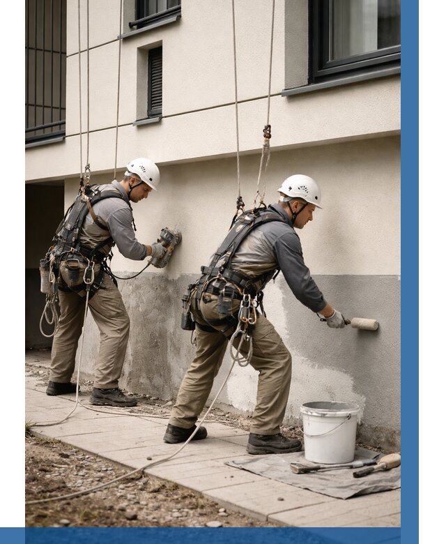 Окраска цоколя здания в Балахне от 470 р. под ключ | ВЫСОТНИК-Блх