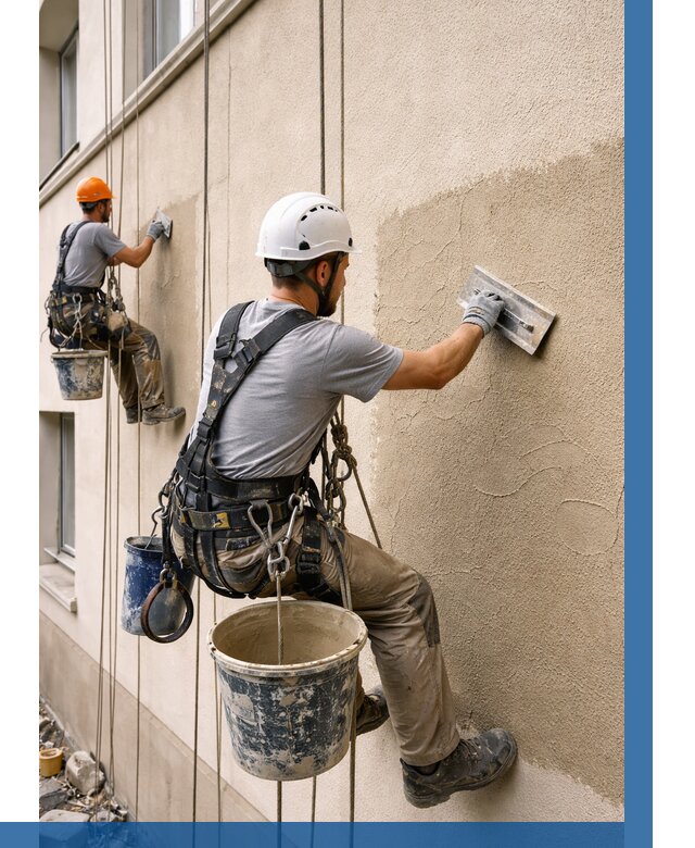 Декоративная штукатурка фасада в Балахне от 1254 р. | ВЫСОТНИК-Блх