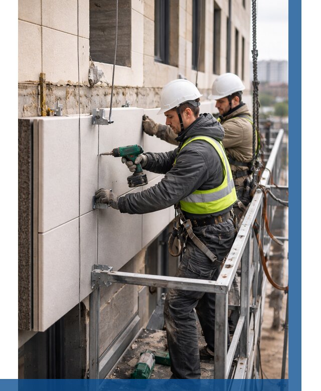 Монтаж фасадных термопанелей в Балахне от 1567 р. | ВЫСОТНИК-Блх