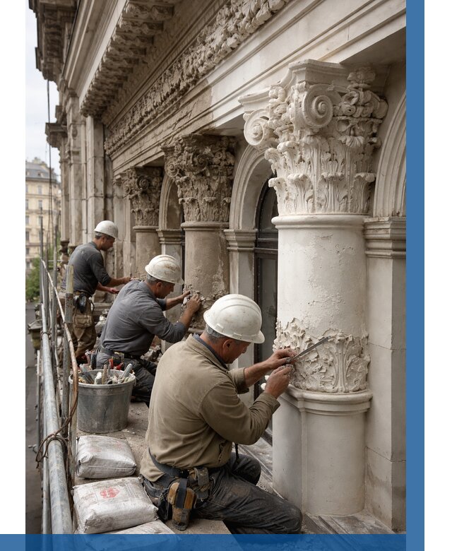 Реставрация фасадной лепнины в Балахне от 2612 р. | ВЫСОТНИК-Блх