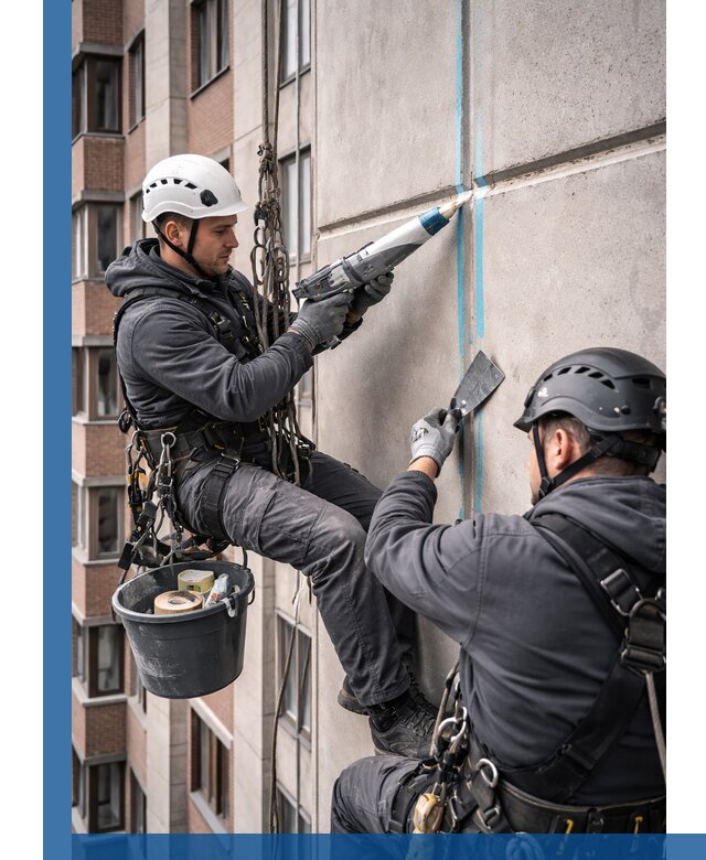 Вторичная герметизация швов фасада и кровли в Балахне