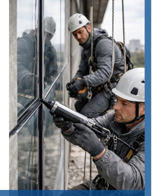 Герметизация витражных швов в Балахне от 679 р. | ВЫСОТНИК-Блх