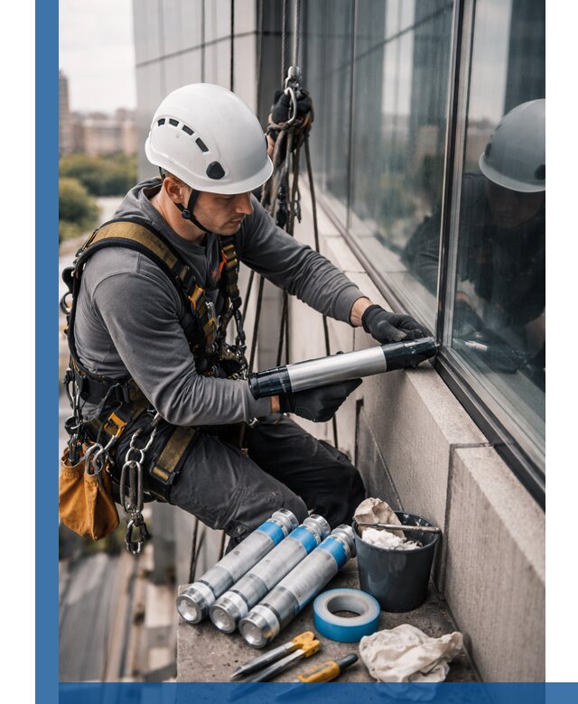 Герметизация стыков витража в Балахне для герметичных фасадов