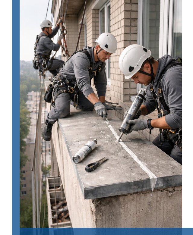 Герметизация балконного козырька в Балахне профессионально