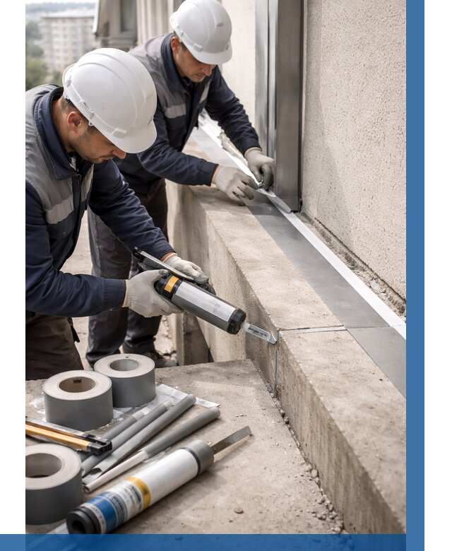 Герметизация примыкания балкона в Балахне от 4702 р. | ВЫСОТНИК-Блх