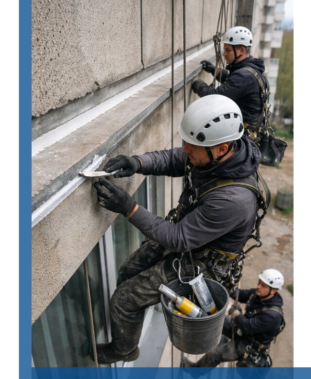 Герметизация примыкания балкона в Балахне под ключ с гарантией