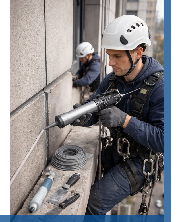 Герметизация деформационных швов фасада в Балахне от 731 | ВЫСОТНИК-Блх