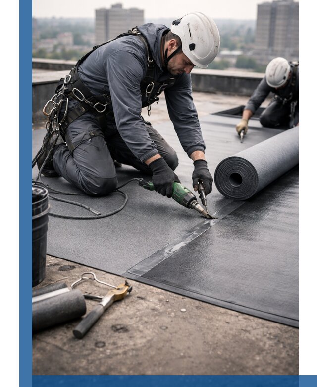 Ремонт мягкой кровли в Балахне с выездом промальпинистов