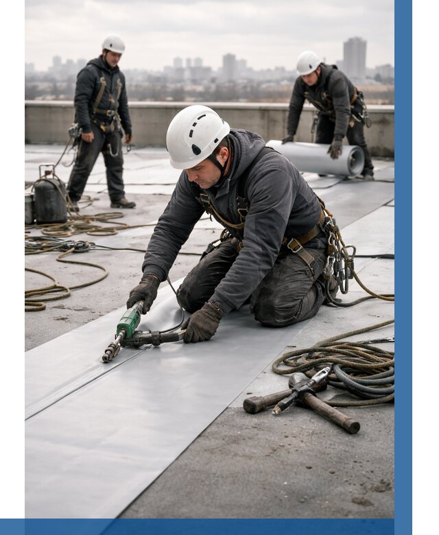 Ремонт мембранной кровли в Балахне от 1881 р./м2 | ВЫСОТНИК-Блх