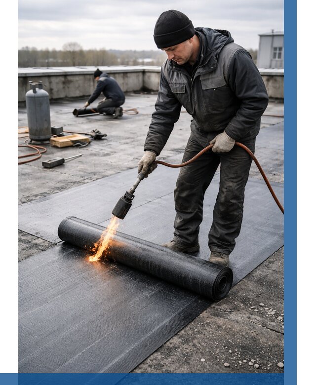 Ремонт наплавляемой кровли в Балахне от 731 р. | ВЫСОТНИК-Блх