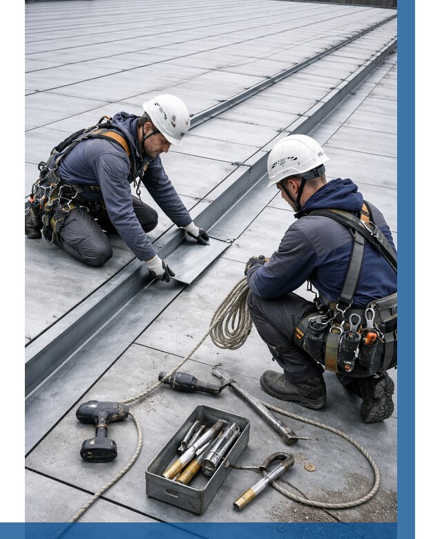 Ремонт фальцевой кровли в Балахне от 731 р. | ВЫСОТНИК-Блх