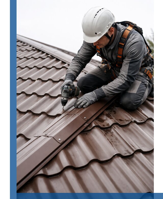 Ремонт металлочерепицы на крыше в Балахне профессионально