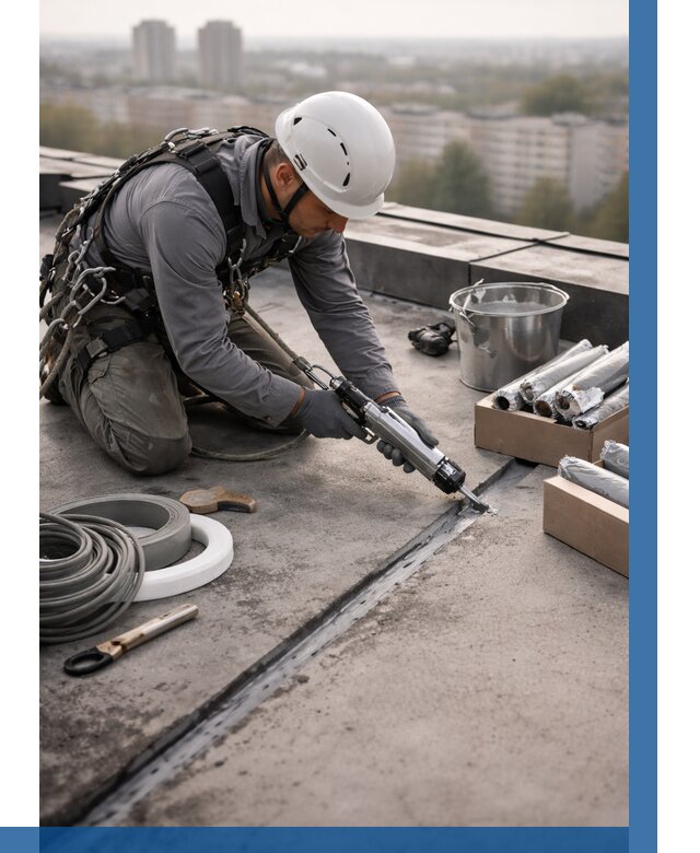 Герметизация швов кровли в Балахне от 470 р./м2 | ВЫСОТНИК-Блх