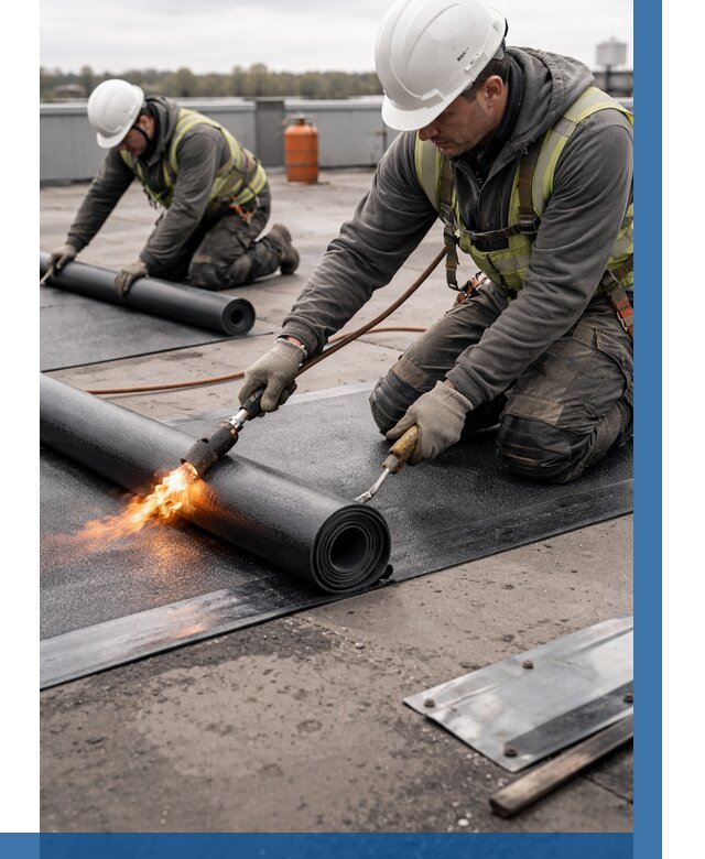 Монтаж наплавляемой кровли в Балахне от 888 р. — ВЫСОТНИК-Блх