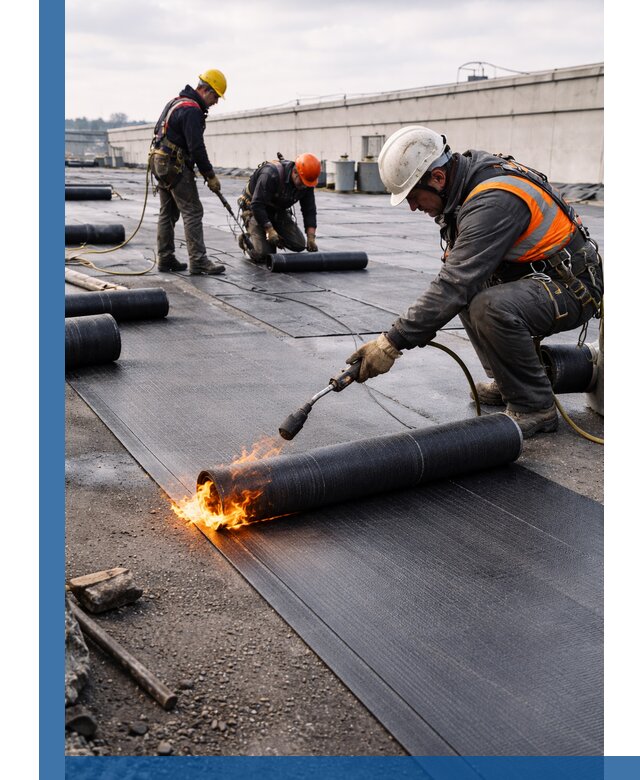 Монтаж наплавляемой кровли в Балахне профессионально