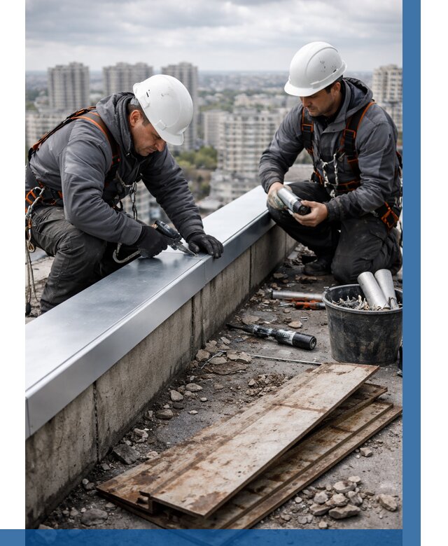 Замена парапетных крышек под ключ в Балахне от 1254 р. | ВЫСОТНИК-Блх