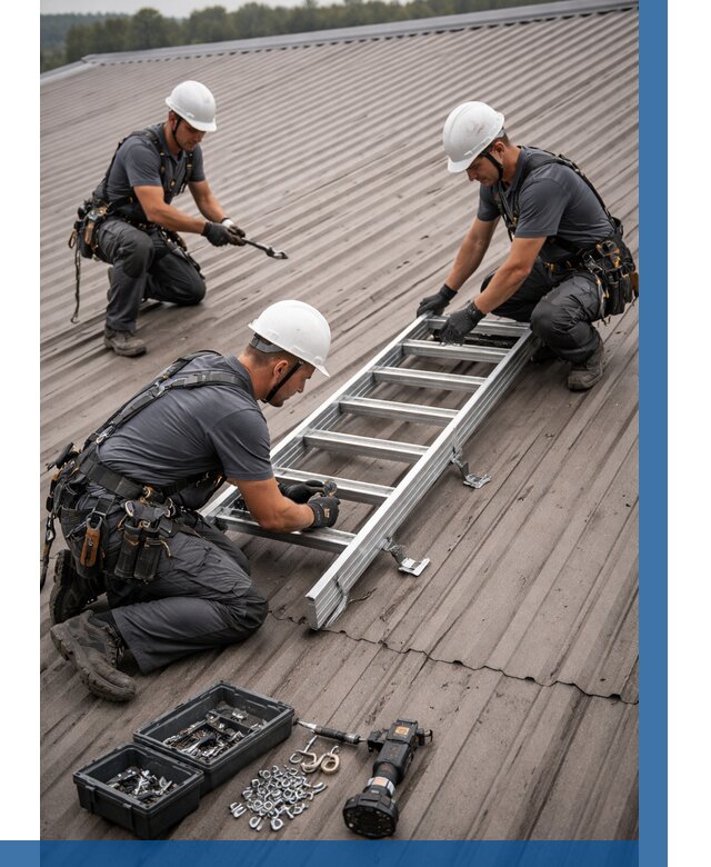 Монтаж кровельной лестницы в Балахне от 4702 р. | ВЫСОТНИК-Блх