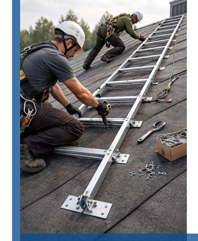 Профессиональный монтаж кровельной лестницы в Балахне под ключ