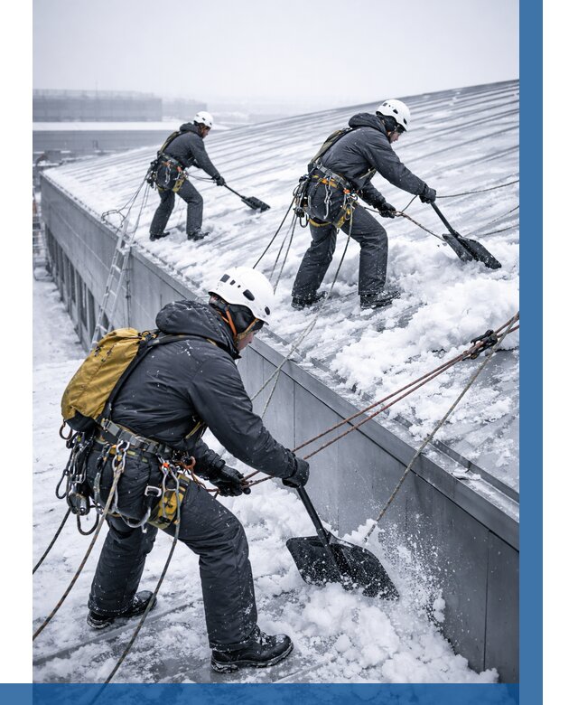 Очистка навесов от снега в Балахне от 4702 р. | ВЫСОТНИК-Блх