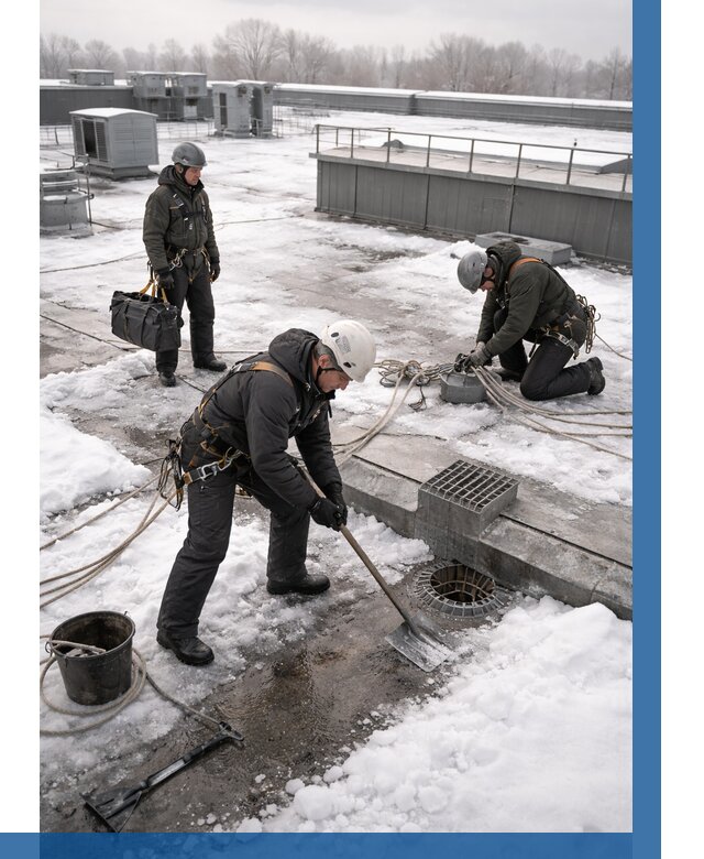 Абонентское обслуживание кровли зимой в Балахне от 8358 р. | ВЫСОТНИК-Блх