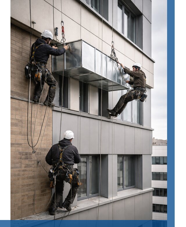 Монтаж воздуховодов на фасаде в Балахне от 1567 р. | ВЫСОТНИК-Блх