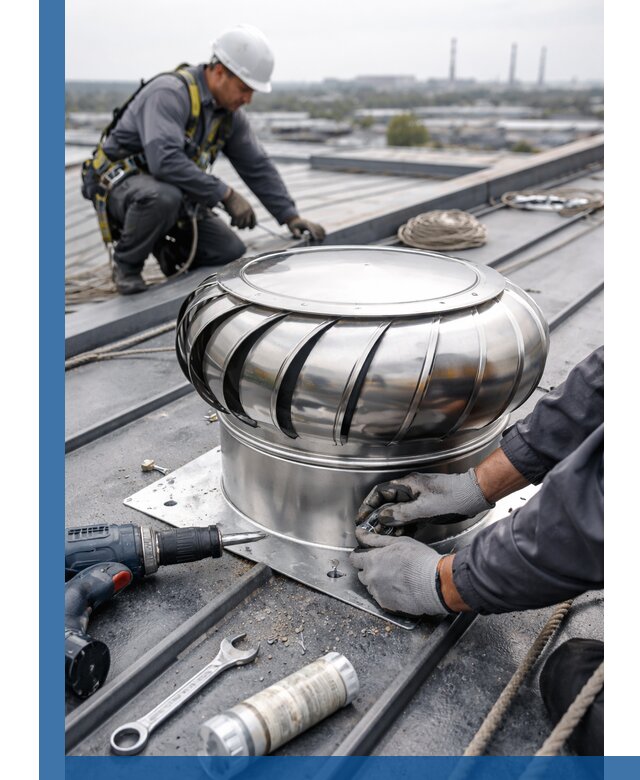 Установка дефлекторов на кровле в Балахне профессионально