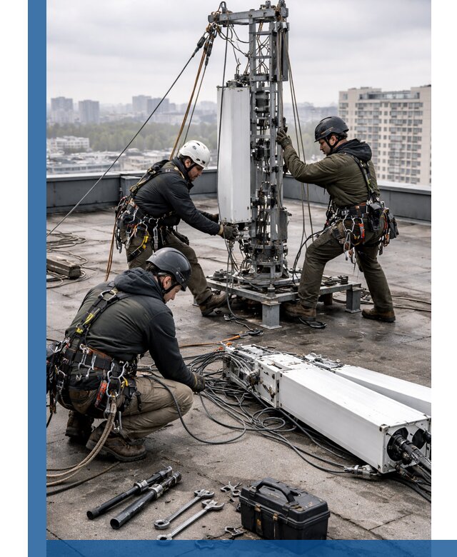 Демонтаж антенн на крыше зданий в Балахне с гарантией