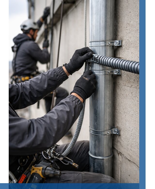 Монтаж гофры для кабеля в Балахне от 313 р. | ВЫСОТНИК-Блх