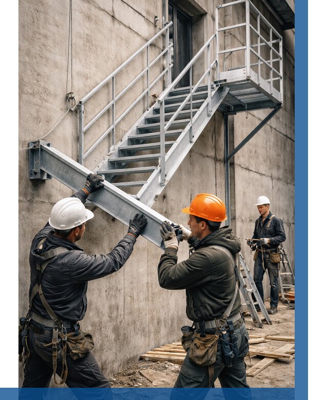 Монтаж металлических лестниц в Балахне от 15672 р. | ВЫСОТНИК-Блх