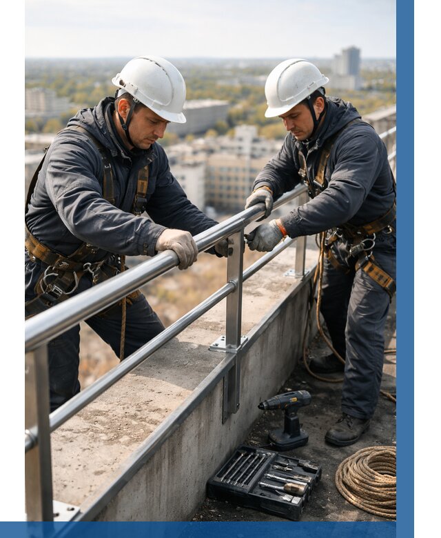 Монтаж перил на высоте в Балахне от 2612 р. | ВЫСОТНИК-Блх