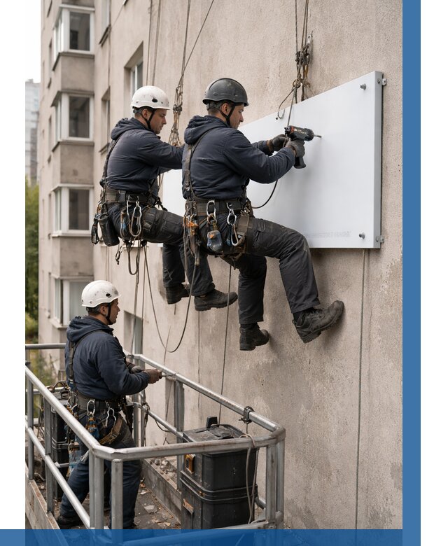 Монтаж табличек и указателей в Балахне от 3657 р. | ВЫСОТНИК-Блх