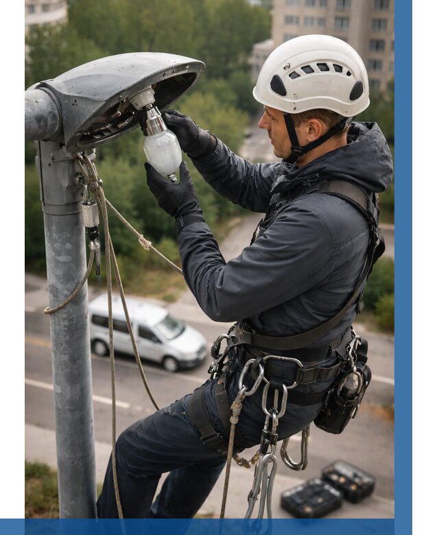 Замена ламп на высоте в Балахне от 2612 р. | ВЫСОТНИК-Блх