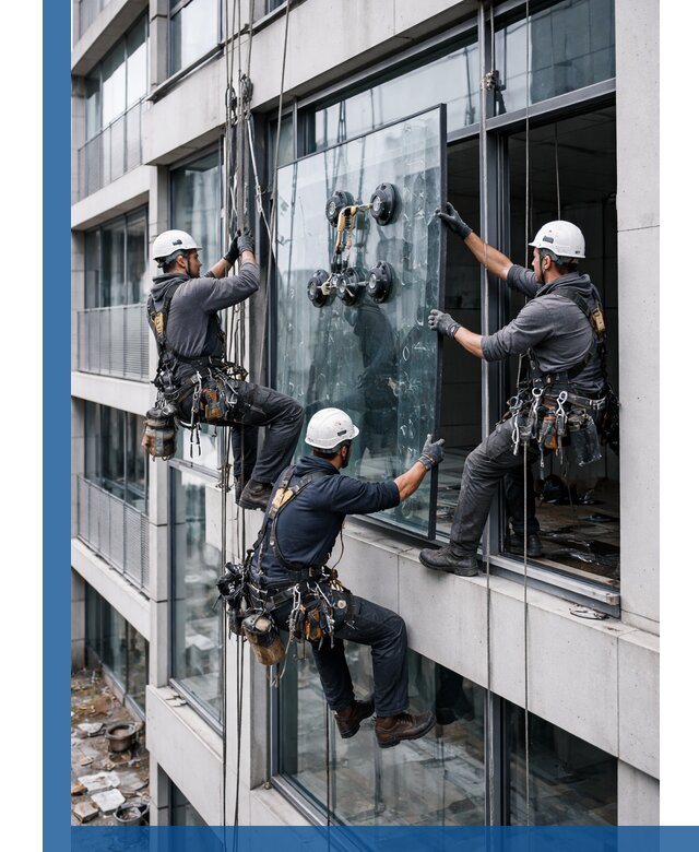 Фасадное остекление и монтаж витражей зданий в Балахне под ключ