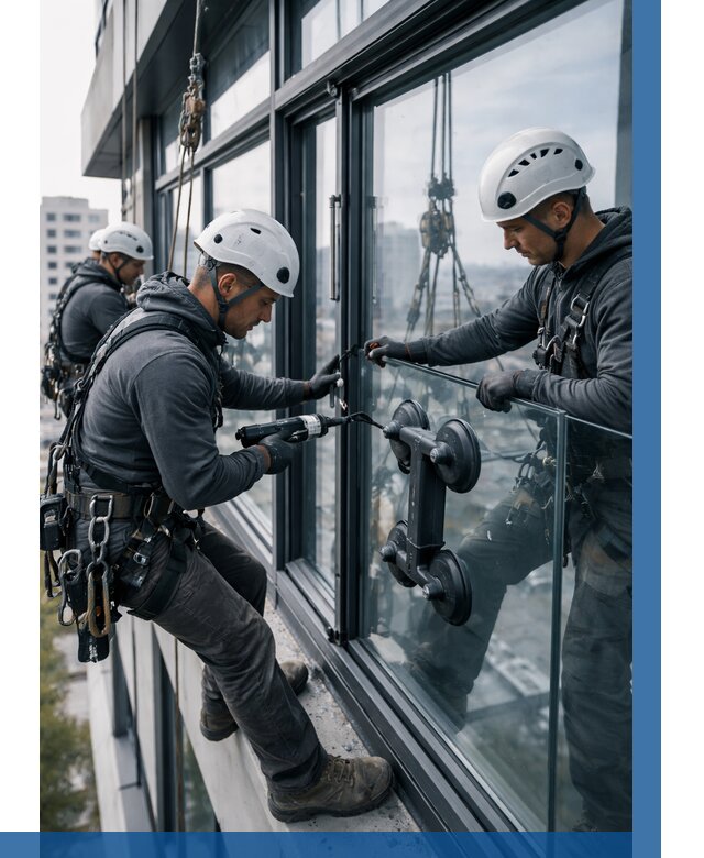 Витражное остекление зданий в Балахне от 3657 р. | ВЫСОТНИК-Блх