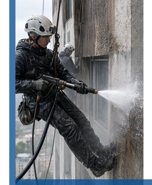 Гидроструйная очистка фасадов и конструкций в Балахне