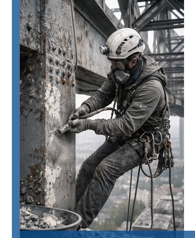 Удаление старой краски с металлических конструкций в Балахне